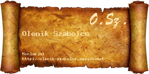 Olenik Szabolcs névjegykártya